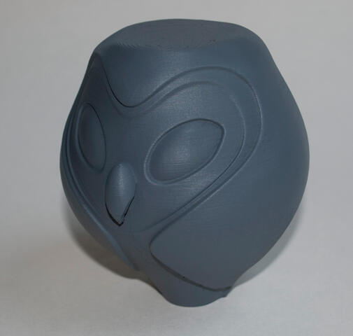 A paint-ready 3D printed sculpture of the palisman Owlbert from The Owl House