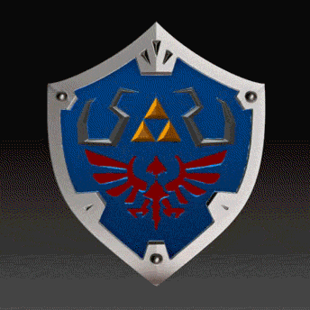 replica of a Hylian Shield from the Legend of Zelda series
